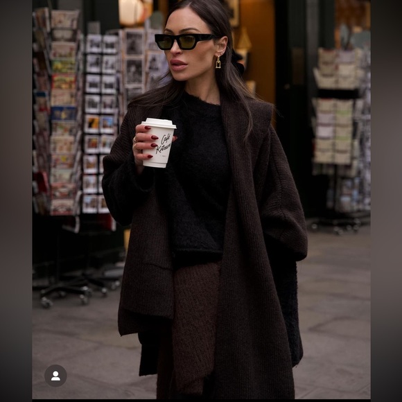 ZARA SHAWL COLLAR KNIT JACKET - Picture 3 of 13